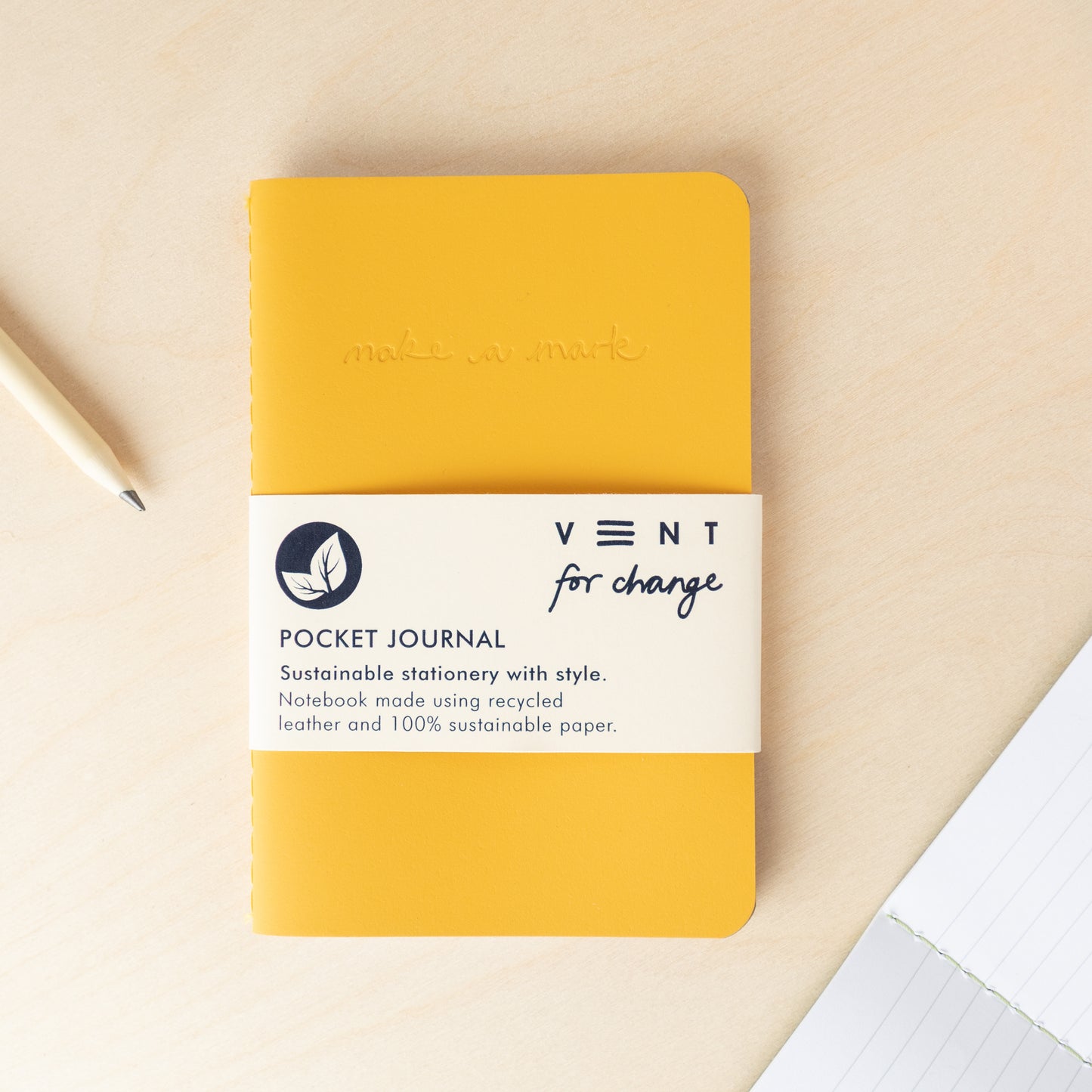 VENT - Recycled Leather Pocket Journal